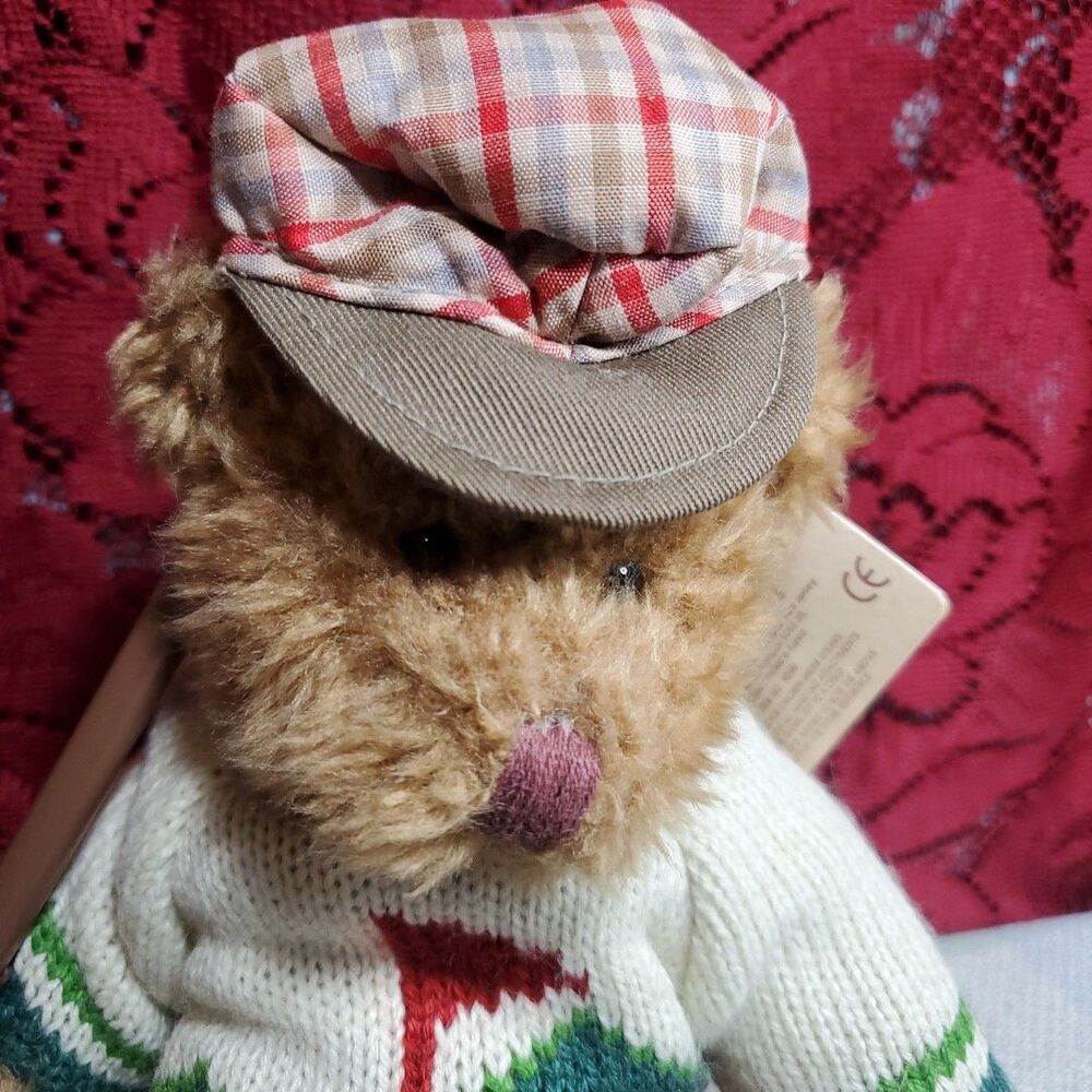 Vtg Russ Berrie‎ & Co Bears from the Past Bogey Jr 7" Golf Outfit Plush Bear - Picture 2 of 8